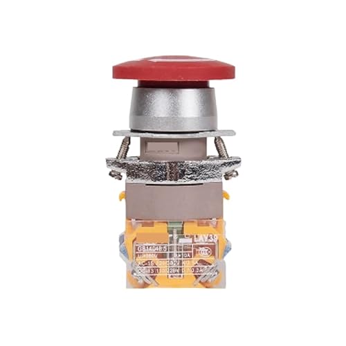 Pulsador de seta eléctrico LAY39-11ZS amarillo para control de maquinaria industrial