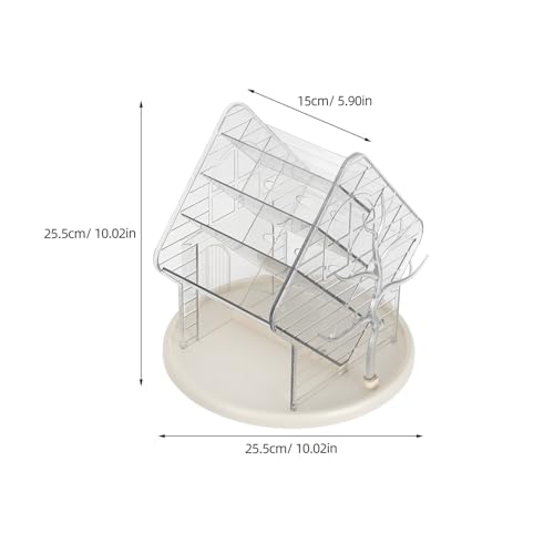 Boîte de rangement cosmétiques rotative pour optimiser une coiffeuse encombrée - 2