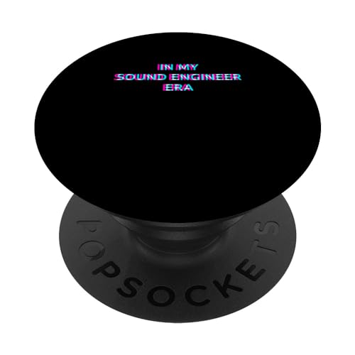 In My Sound Engineer Era 80s Retro Style PopSockets Swappable PopGrip, Black