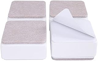 Ezprotekt 1.2" Lift Furniture Risers Carbon Steel Bed Risers, 2.36" Self-Adhesive Heavy Duty Furniture Raisers Adds 1.2" Height to Beds Sofas Cabinets Supports 20,000 lbs, Square White