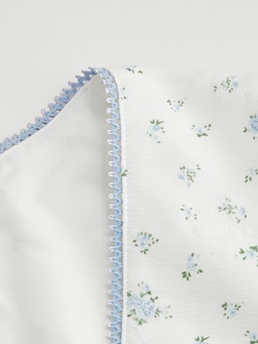 CIDER Polka Dot Midi Dress Short Sleeve High Waist V-Neck Button Floral Vintage A Line3