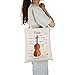 JXGZSO Musician Gift Viola Instrument Anatomy Tote Bag Viola Lover Gift Viola Player Gift Music Teacher Gift Violist Gift