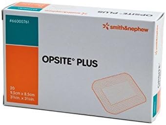 99XX0343 Opsite Plus Waterproof Dressing, 6.5cm x 5cm, Pack of 25