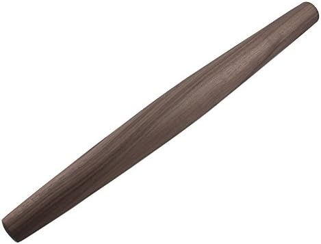 Black Walnut French Style Rolling Pin: Tapered Solid Wood Design. By Top Notch Kitchenware!