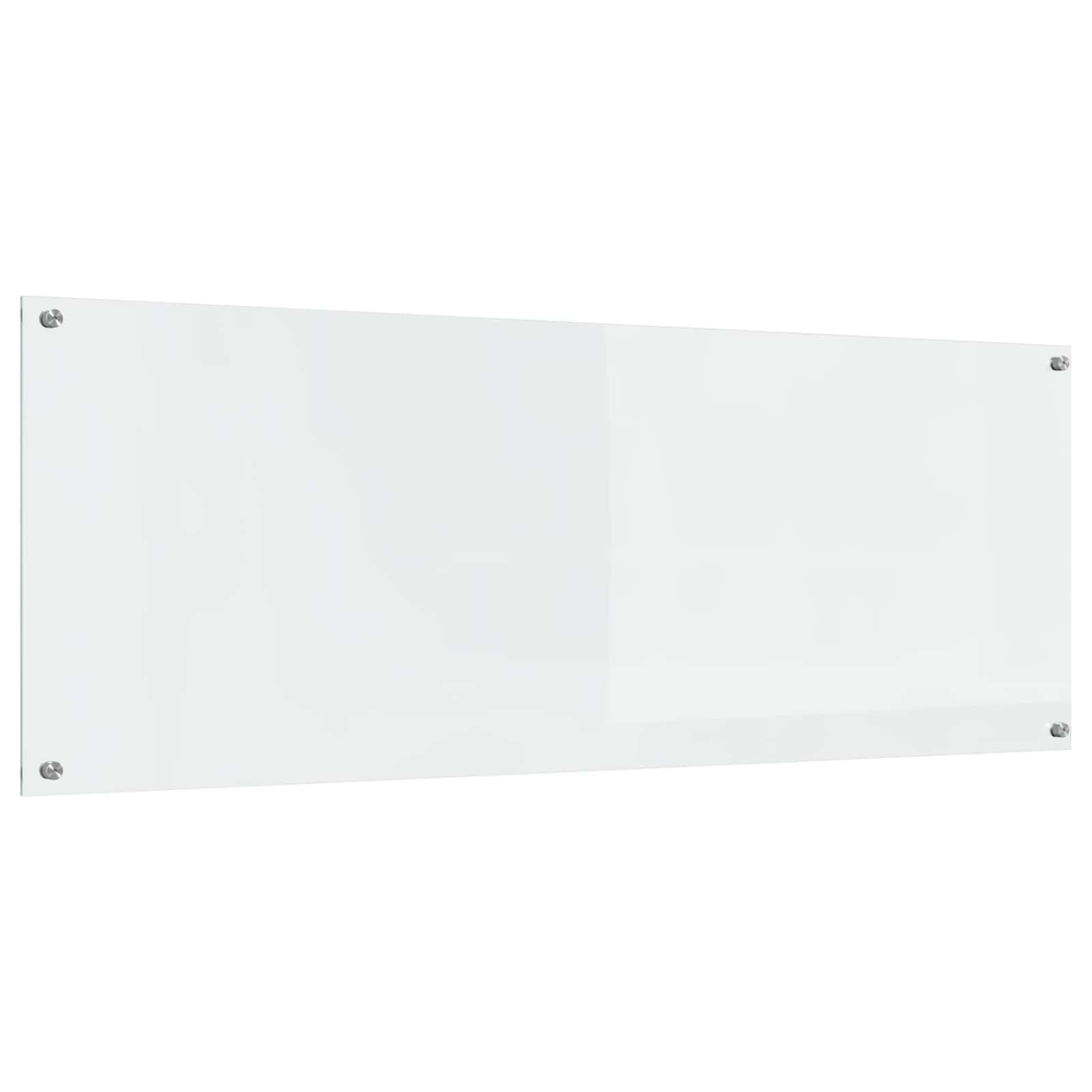 Küchenrückwand Transparent Gehärtetes Glas 110 x 40 cm mit 4 vorgebohrten Löchern Hitzebeständig Schutz für Wand Modernes Design für Küche Kochen Backen Braten