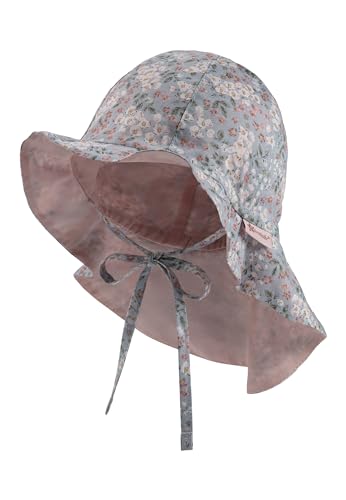Chapeau de soleil anti-UV Sterntaler protège-nuque et cordon fille