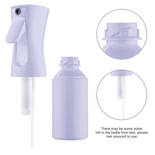 LOPHE Sprühflasche Haar, 2er-Pack kontinuierliche Sprühflasche für Vernebler, Zur Verwendung in Friseursalons, zur Hautpflege und Reinigung(200ML-Hellblau + Lila)