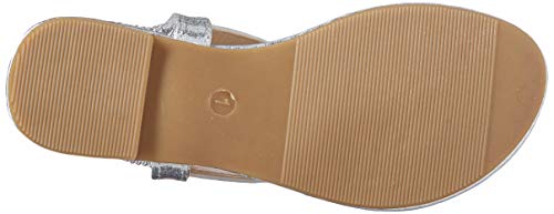 Kensie Girl Chrissy Sandal, Silver, 4 Medium US Big Kid4