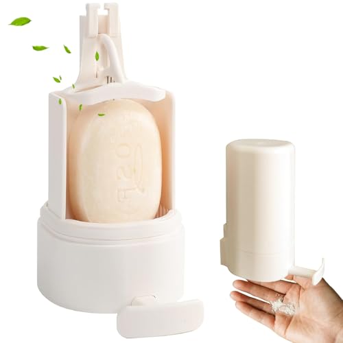 Grinder for Bar, Wall Mountable Holder, Grinder Box with Adjustable Powder Dispensing, Bar, No Drilling Water Proof Container for Bathroom