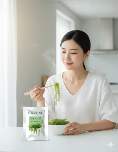 CAVUMI Sea Grapes 25gr / Meerestrauben als Algen Snack/Getrocknete Seealgen/Umibudo als knackiger Grüner Kaviar (25g_1er Pack)