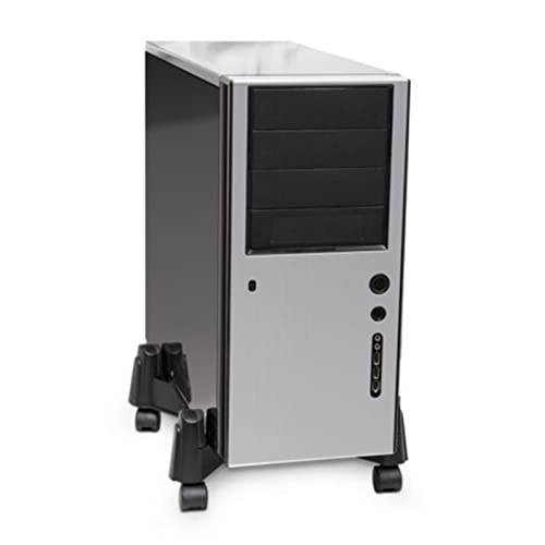 Soporte para CPU de escritorio móvil con ruedas, ajustable, para torres PC hasta 9 pulgadas de ancho miniatura 5
