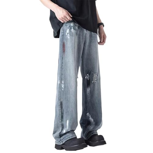 Men's Jeans American Summer Loose Straight Wide-Leg Pants
