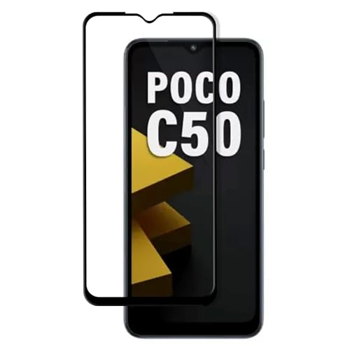 Image of DD SON Premium HD+ Tempered Glass Screen Protector Guard Compatible For Poco C50,C51 | Edge to Edge Coverage With Easy installation kit for Smartphone