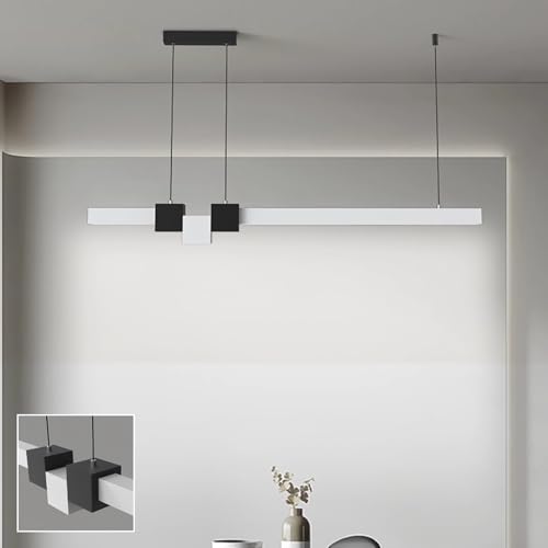 Lampe suspendue LED à intensité variable et hauteur ajustable pour table et bureau