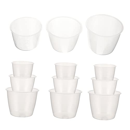 BESPORTBLE 30 Piezas Tazas Medidoras Transparentes para Arroz Herramienta de Medición de y Sólidos para Cocinas y Picnic Incluye Tazas Reutilizable y Resistente