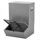JustSmart Hog Feeder for Pigs, 4 Bushel Single Door Pig Feeder