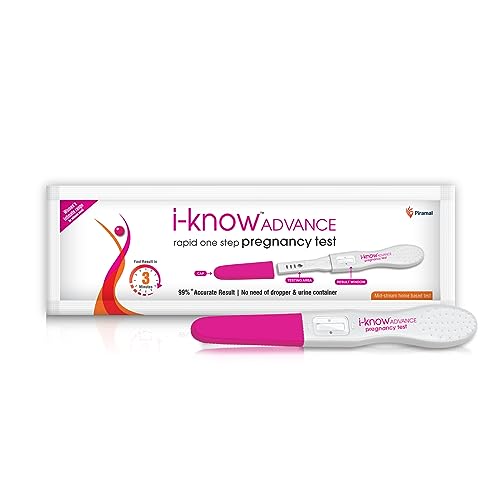 Image of i-Know Advance Mid Stream Pregnancy Test Kit | Rapid One Step Home based Midstream Urine Pregnancy Test | Accurate Result in 3 mins | HcG Test Kit | Pack of 1