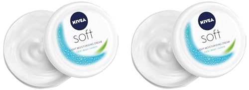 NIVEA Soft Light Moisturizer for Face, Hand & Body, Non-Greasy Cr...