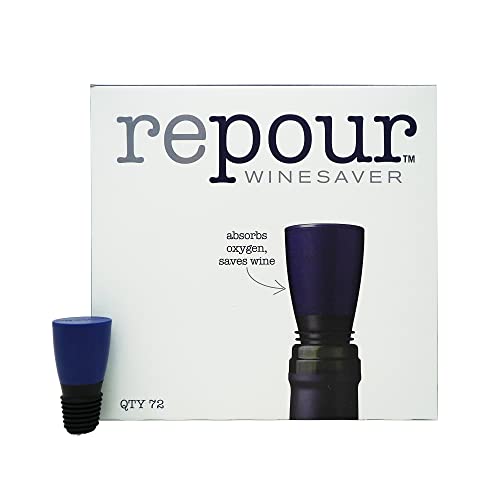 Repour Wine Saver and Stopper - Removes Oxygen, Preserving and Keeping Wine As Fresh As The Day The Bottle Was Opened (72-Pack)