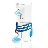 LUNARIA Automatischer Seifenspender 420 ml – Infrarot Sensor Touchless Soap Dispenser, USB Wiederaufladbar, Berührungslos für Küche, Bad & Händewaschen (30cm, 1.0, Gel)