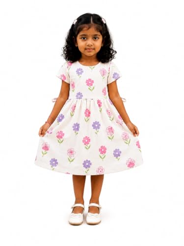 Image of Kids Girls Combo Frock | Girl Cotton Blend Dress | Princess Style Frock | Birthday, Casual & Festive Outfit