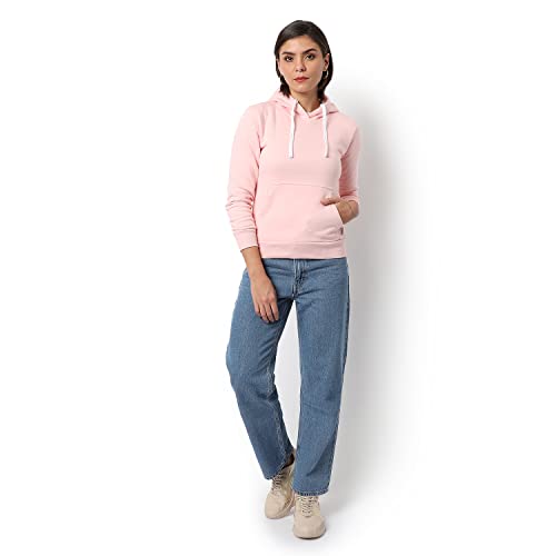 Image of Campus Sutra Women cotton Premium Zipper Hoodie-Grey