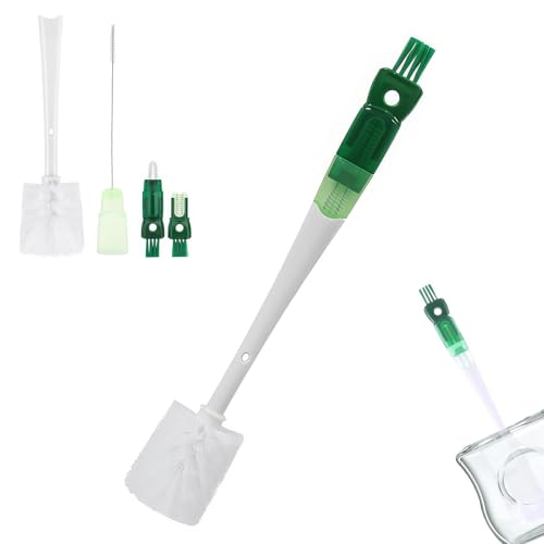 Bottle Brush, Multifunctional 5 in 1 Water Bottle Cleaning Brush Set, Multifunctional Water Bottle Cleaning Brush,Premium Brush for Bottles, Straws, and Small Spaces(Green)