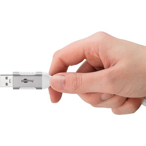 Goobay Cavo Da USB-A 3.0 A RJ45 Cat 6 Slim/Adattatore/Stabile Connessione Internet Cablata Con Router/Switch Di Rete/Adattatore Usb A RJ45 / 1 Gbps / 1 Metro/Bianco / 74377 - 7