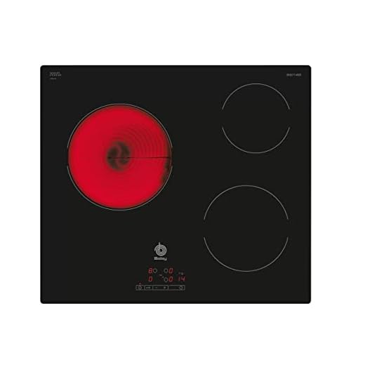 Balay 3EB714ER Hobs - Placa (integrado, vidrio y cerámica, 220 - 240 V), color negro, 59,2 x 52,2 x 3,9 cm