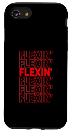 Red Color Flexin' On Repeat Red Graphic �X�}�z�P�[�X iPhone SE (2020) / 7 / 8 �p