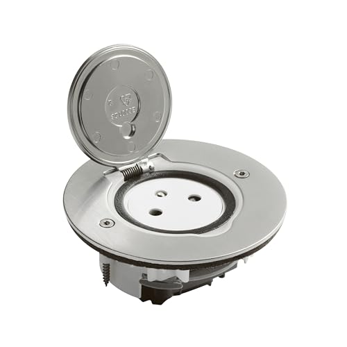 Prise de sol ronde Legrand 089770 inox design architectural refined