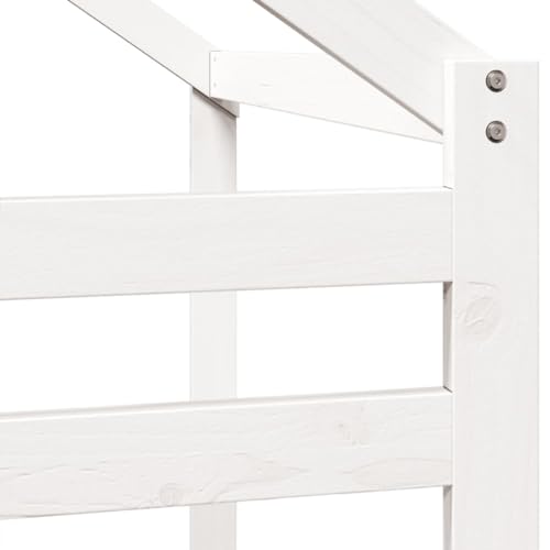 Vidaxl Tetto Per Letto Bambini Bianco 188X97X113Cm Legno Massello Pino, Tetto Per Letto, Tettoia Per Letto Bambini, Baldacchino Per Letto Bambini - 7