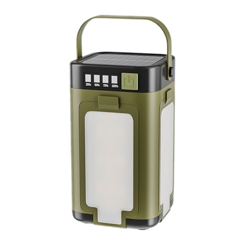 Vgvgaj 2000mAh Linterna Camping Supervivencia Luz Solar Para Camping Luz Solar Campamento Recargable Con 4 LED Extensible 90° Portátil Para Emergencia Iluminación Exterior Para Acampada