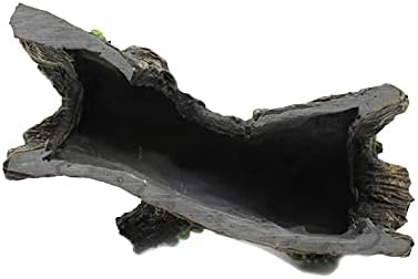 Miniatura 6 de RunXF Escondite de reptiles Árbol podrido lagarto leopardo gecko escondite pescado camarón refugio cría terrario tanque paisajismo resina adorno