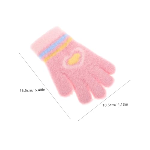 Years Old Girls Boys Warm Winter Knitted Gloves Full Fingers Mittens Boys and Girls Cartoon Winter Gloves2