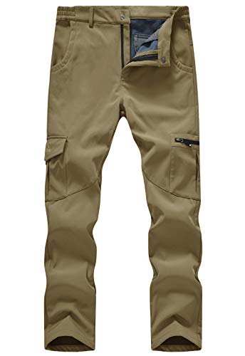 TBMPOY Men's Waterproof Fleece Lined Hiking Pants