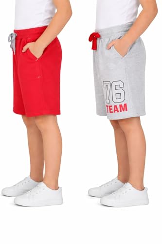 Image of Clotth Theory Boys Cotton Shorts Pack of 2 | Soft Breathable Fabric | Elastic Waist | Casual Wear Kids Comfortable Shorts