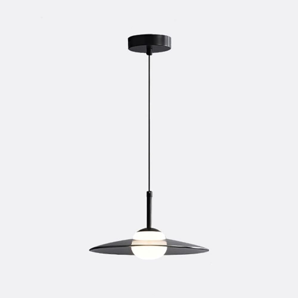 Glass Pendent Lamp LED Three-Color Dimmable Lighting Fixture Indoor Dining Table Kitchen Suspended Chandelier Home Bathroom Bedroom Ceiling Hanging Light,Pendant Lighting Ceiling，(White)