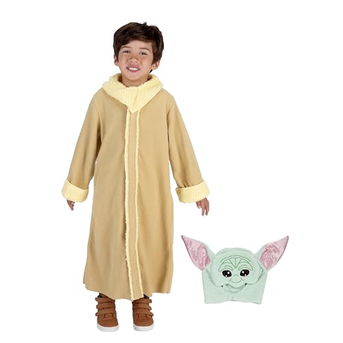 Image of STAR WARS Toddler Grogu Costume, Officially Licensed Mandalorian Toddler Yoda Halloween Costume for Boys