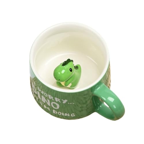 Imagen de Biigming Tazas Dinosaurio 3D Taza de Cerámica Mug Cafe Desayuno Hecha a Mano Regalo Divertido para Mujer Amigos Miños