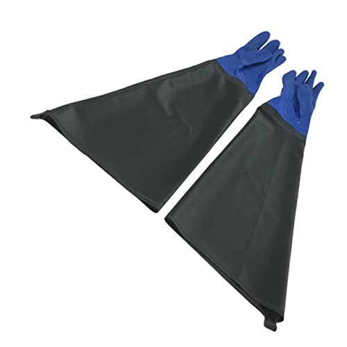 DIYEAH Guanti in Pvc Riutilizzabili Guanti Impermeabili in Gomma Per Protezione Da Sporco Acqua e Per Industria Mineraria Edilizia e Movimentazione Macchinari