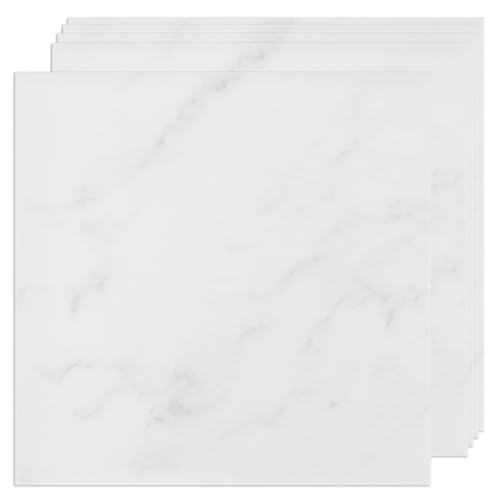 30 Pcs Peel and Stick Floor Tile 11.8x11.8 Inch - Marble Pattern Vinyl Flooring, Waterproof Removable Sticker Floor for Kitchen, Bathroom, Bedroom, Living Room - Easy Install, No Glue Needed