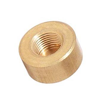 Image of B&P Lamp Solid Brass Flat Cap, Tapped 1 /8IP, 3 /8 Inch Height by 3 /4 Inch Diameter, Unfinished