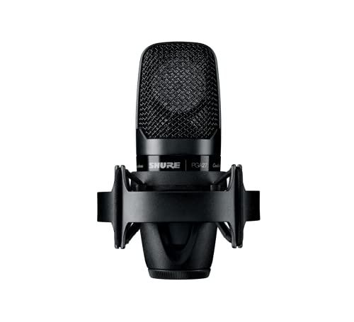 Shure Pga27 Condenser Microphone - Large-Diaphragm Side-Address Mic For Vocal/Acoustic Recording And Live Performance, With Cardioid Pick-Up Pattern, Shock Mount And Carrying Case, No Cable (Pga27-Lc) #TOP6