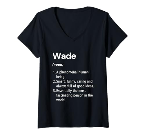 Mujer Wade Definición de nombre Diccionario divertido Camiseta Cuello V