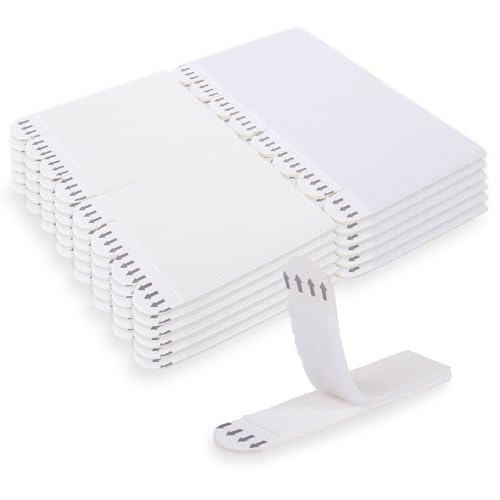 BELICOO Tiras para colgar cuadros, resistentes, 48 pares (96 tiras) sin clavos, resistentes al agua, tiras adhesivas extraíbles sin daños, calcomanías blancas para marco de fotos para pared, pósteres