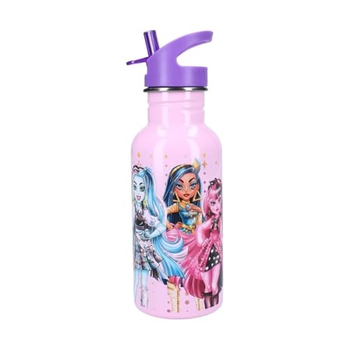 My sweety pop – Gourde Monster High Fille - Acier Inoxydable - Pour enfant - Crèche - Maternelle - Ecole - Vacances - Repas - 22 cm - 500 ml - Hydratation -...