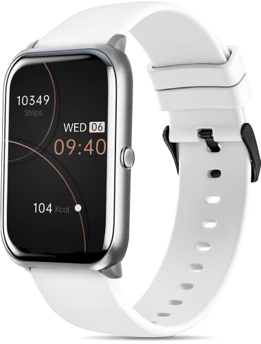 FITVII Fitness Tracker, Heart Rate Blood Pressure Monitor Activity Tracker, 1.57'' Touch Screen Calorie Step Counter IP68 Waterproof Watch with Weather Sleep Monitor Music Control for Women Men Kids