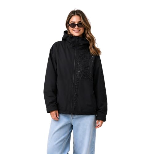 Cute Rain Jackets For Women Zipper Waterproof Cheetah Wind Breaker Jacket - image 1