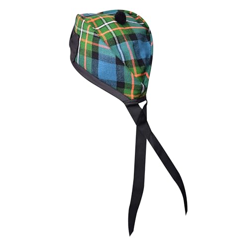Image of Glengarry Cap-Traditional Scottish Hat, Acrylic Wool Tartan Glengarry hat, Kilts /Bagpipes Accessories